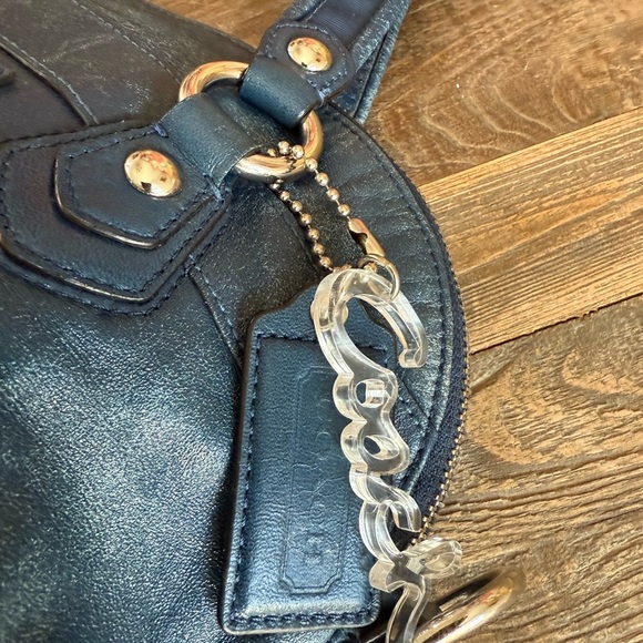 Vintage EUC Rare Coach Poppy Blue Shoulder Bag| Vintage Y2K Bag - Picture 12 of 16